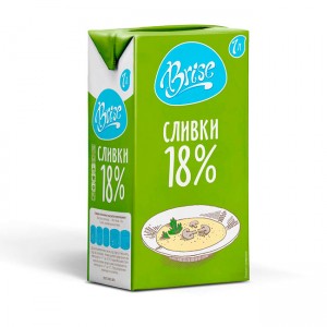 Сливки питьевые "Brise" 18% 1л